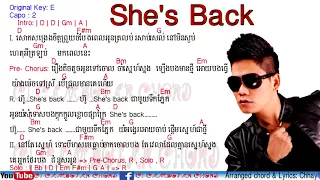 GUITAR CHORD She s back | Preap Sovath | She s Back Lyrics and Chord