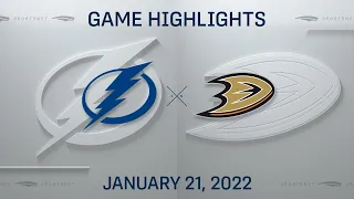 NHL Highlights | Lightning vs. Ducks - Jan. 21, 2022