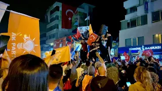 Массовые празднования победы Эрдогана в Турции! Выборы 2023! Мерсин (Эрдемли)