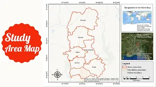 Study Area Map Using Shapefile & Base Map