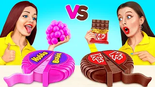 Desafio Alimentar | Competição Com Preparo de Comida Real vs Chocolate por RATATA POWER