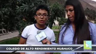 Reportaje Colegio de Alto Rendimiento Huánuco