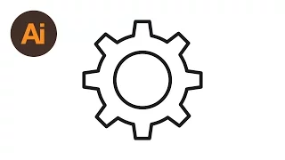 Learn How To Draw a Cog Settings Icon in Adobe Illustrator | Dansky