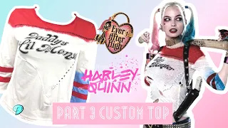 OOAK Harley Quinn doll custom tutorial part 3 making a custom top painting Batman suicide squad ❤️