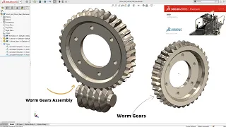 Solidworks Tutorials | Sketch Worm Gear Animation In Solidworks | @CADCAMTUTORIALBYMAHTABALAM