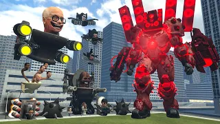 NEW UPGRADED TITAN SPEAKERMAN FROM THE FUTURE VS ALL SKIBIDI TOILET BOSSES In Garry's Mod!