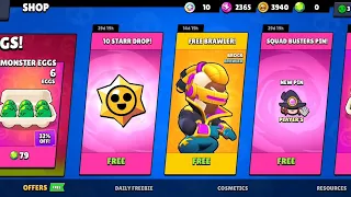 WHAT😵 FREE SKIN + BRAWLER ,...🎁🥳🎁?