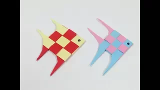 How to Make a Cute Paper Fish Not Origami Step by Step Tutorial | Fish 🐠 - Paper Folding Craft DIY