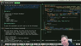 Stream archive: creating a sqlx rust assessment (2023-10-11)