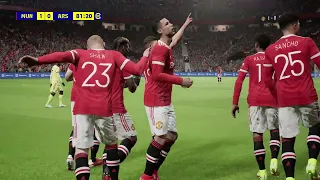 eFootball 2022 - Manchester United vs Arsenal - Gameplay  Shot Match  [4K 144FPS]