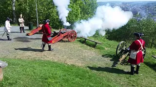 Salutt for Borgertoget på Levanger, 17 mai 2018