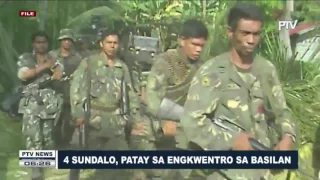 4 sundalo, patay sa engkwentro sa Basilan