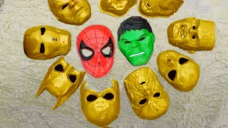 membersihkan mainan topeng kapten amerika, hulk, iron man, batman, ultraman, spiderman,avengers#UDA5