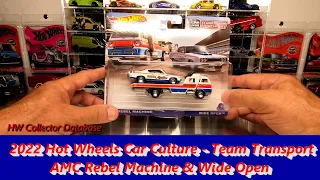 I Open Up The Hot Wheels 2022 Car Culture Team Transport #43 AMC Rebel Machine & Wide Open!!