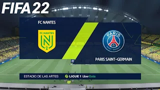 FIFA 22 PS4 | FC Nantes vs PSG | Ligue 1 - Full Gameplay