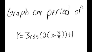 Trigonometric Functions: Graph y = 3 cos (2(x - π/4)) + 1