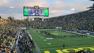 2022 Oregon Ducks Pregame National Anthem Loud Flyover Washington