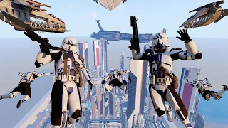 ELITE 501st Airborne HOT DROP Into Droid Infested City! | 1st MEU Zeus Star Wars Arma 3