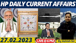 Daily Current Affairs | 27th February 2023 | February Current Affairs | For All HP Exam