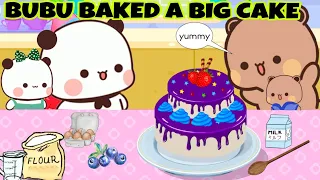 Bubu baked a big CAKE 🎂🫐|| Bubu Dudu Peach Goma Panda Bear Cats || Kittensisland