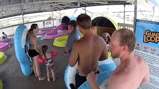 Yellow Loopy Water Slide at Schlitterbahn Galveston