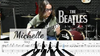 The Beatles - Michelle ( La Classe di Basso bass cover tab score )