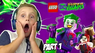 LEGO DC Super-Villains Gameplay Part 1 | Joker and Harley Quinn Escape | KIDCITY