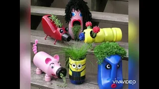 Вироби з пластикових пляшок своїми руками. Handcraft. Plastic bottles.