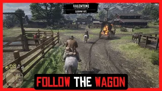 RDR2 - What happens when you follow a burning wagon into town