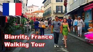 Biarritz, France 🇫🇷 Walking Tour HD, Street Walk in City Center with Beach views (August 2022)