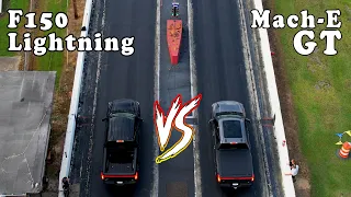 Racing the F150 Lightning VS Mustang Mach E GT!