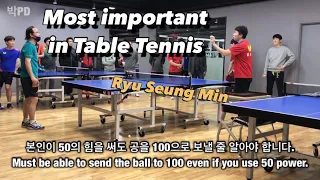 [Eng] Most important in table tennis _ 탁구에서 제일 중요하다고 생각합니다. (Ryu Seung Min)