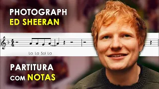 Photograph | Partitura com Notas para Flauta Doce, Violino | Ed Sheeran