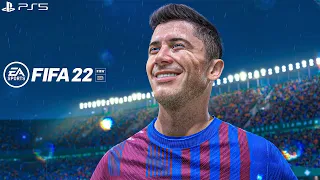 FIFA 22 PS5 | Barcelona Vs Manchester City Ft. Haaland, Lewandowski, | 4K Gameplay