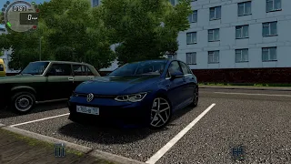 City Car Driving - Volkwagon Golf 8 Gameplay | Mobile Tilt Steering app | Sunrise Gaming [SG]