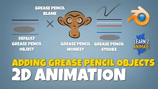 Different Grease Pencil Stroke Objects in Grease Pencil Blender 2.9 2D Animation