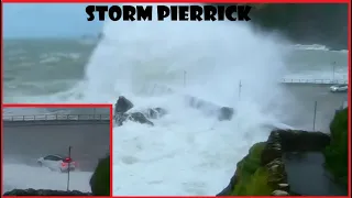 Huge Storm Set Hits Ilfracombe Storm Pierrick - Large Waves Flooded Roads