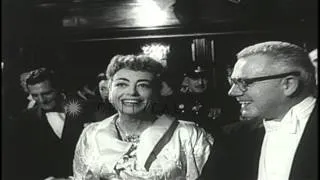 Marilyn Monroe and other Hollywood stars meet Queen Elizabeth II in 1956 at Royal...HD Stock Footage