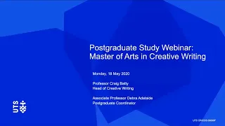 UTS Postgraduate Writing, Editing and Publishing Webinar