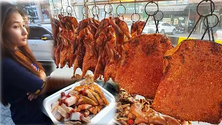 Very Popular Dinner! Roast Pork, Pork Chops & Roast Duck - Cambodia Street Food