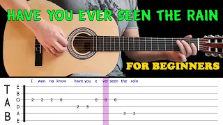 HAVE YOU EVER SEEN THE RAIN | Easy guitar melody lesson for beginners (with tabs) - CCR