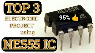 Top 3 NE555 ic project, Simple circuit, without pcb.