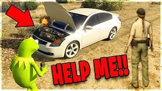 GTA 5 DonDada RP - Kermit Rigged a Nissan With Bombs!! (Called SWAT)