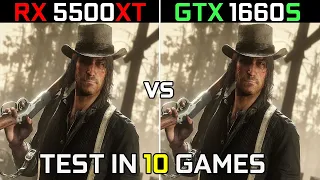 RX 5500 XT vs GTX 1660 SUPER | Test in 10 Games | 2021