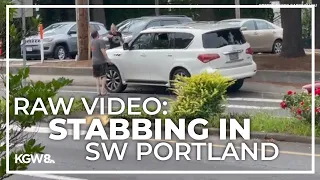 Two people stabbed after road rage incident on Portland outskirts | Raw video