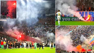 Marseille Vs Galatasaray match STOPPED ; Flares Thrown, Riot Police deployed Tear gas