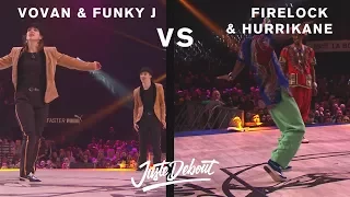 Locking Semi-Final - Juste Debout 2017 - FireLock & Hurrikane vs Vovan & Funky J