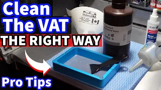 STOP Watch First - How To Clean Resin Printers - 3D Printing Beginner Tips - How to Clean the VAT