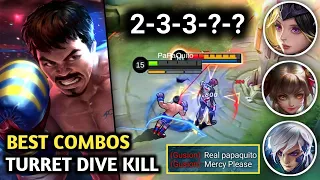 BEST TURRET DIVE COMBOS FOR PAQUITO | EPIC TO MYTHIC SOLO RANK | BEST BUILD & EMBLEM | MLBB