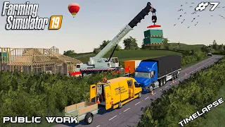 Transporting building material | Public Work Sandy Bay | Farming Simulator 19 | Episode 7